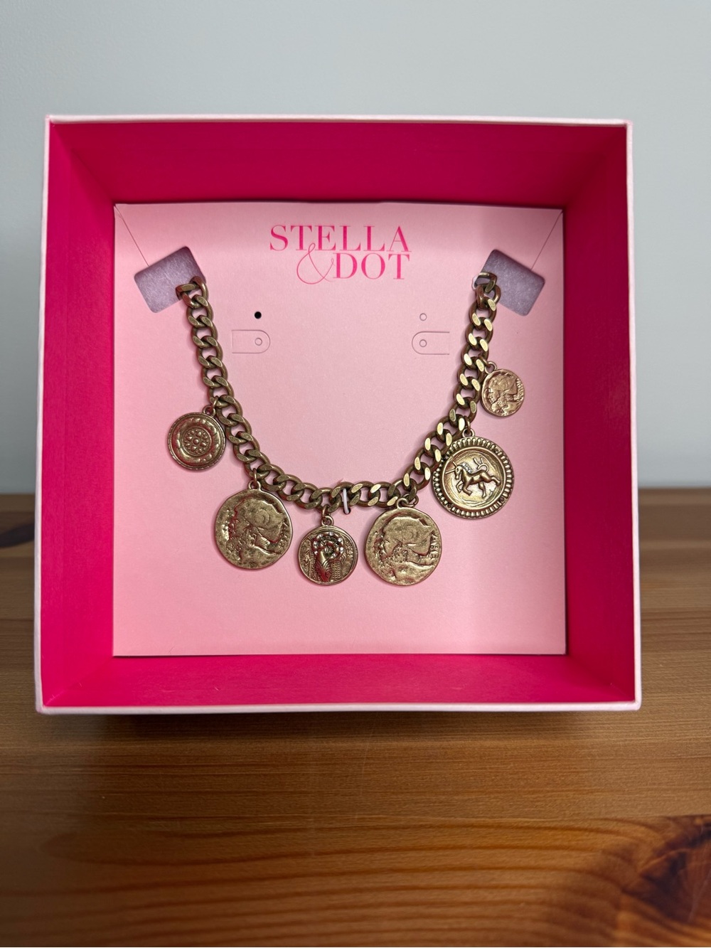 Stella & Dot - Heritage Coin Charm Necklace NIB